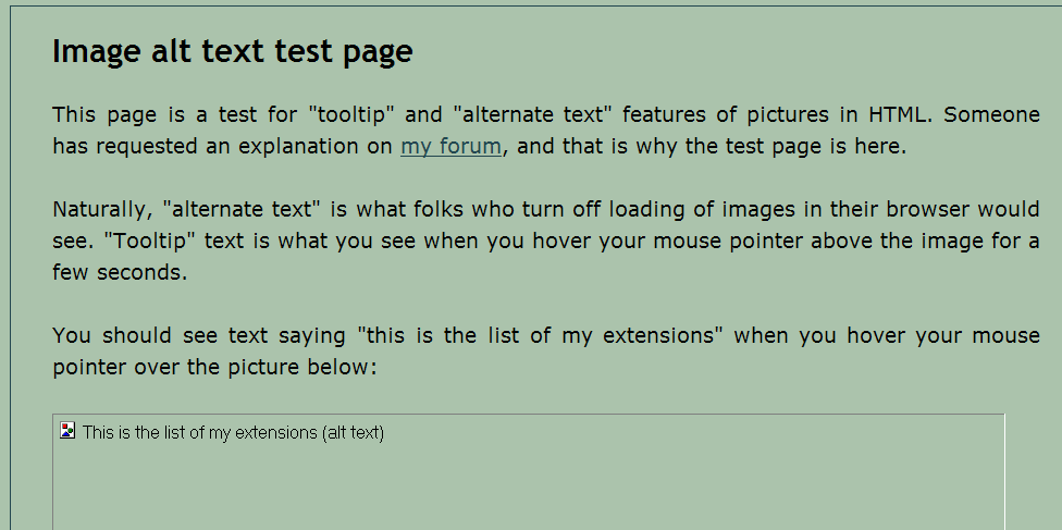 IE7 with images turned off